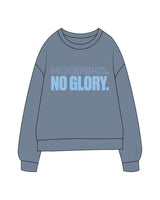 The Midweight Unisex Crewneck - Washed Slate  - Sweatshack - Center Chest & Back Neckline - Printed - Light Blue