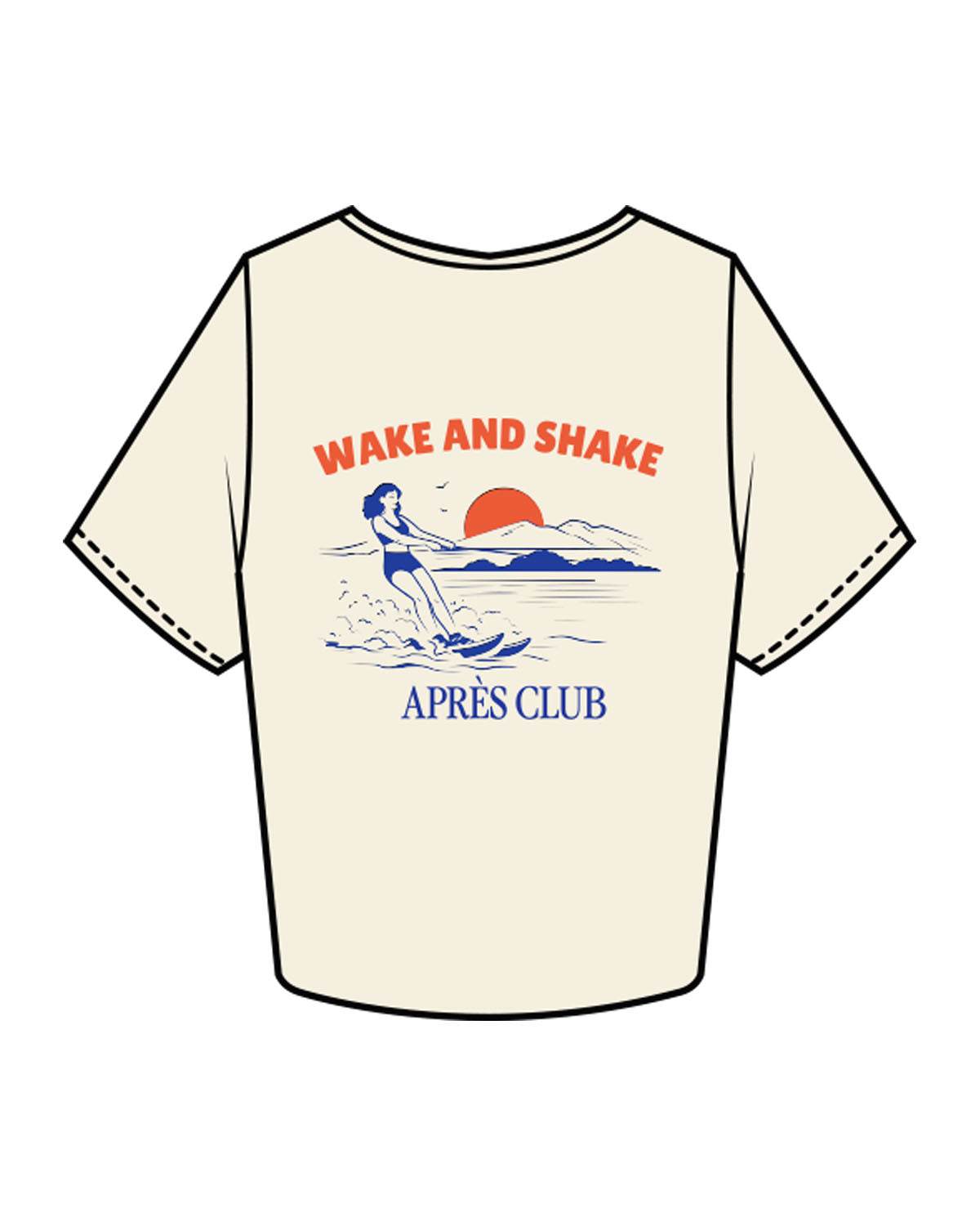 The Crop Tee - Butter - Lagree Tahoe - Center Chest & Back Image - Printed - Full Color