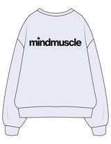 The Mens Crewneck - White Heather - Mind Muscle - Left Chest & Center Back - Printed - Full Color