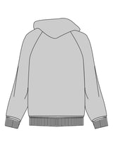 The Womens Hoodie - Storm - enCore Pilates - Upper Pocket - EMB - Gray