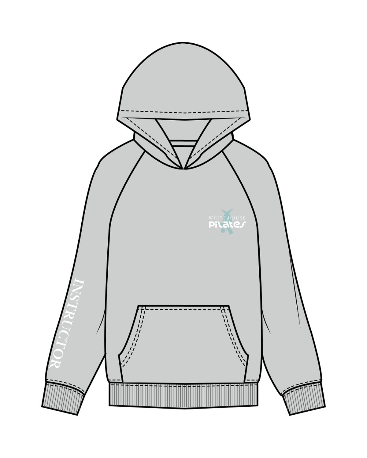 The Womens Hoodie - Storm - White House - Left Chest & Right Sleeve - Back Stacked - Printed - Full Color