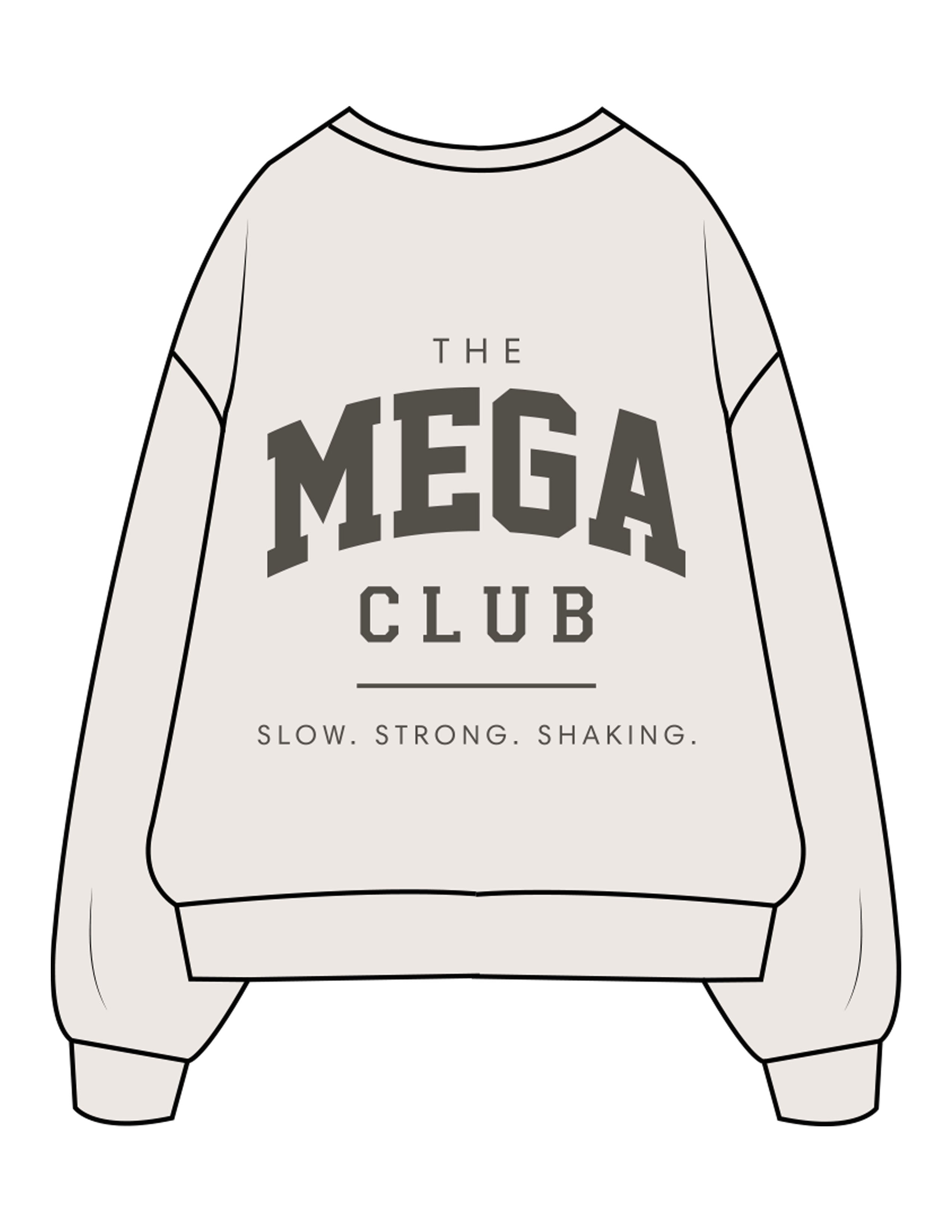 The Mens Crewneck - Bone - Karve Lagree Fit - Left Chest Embroidered & Back Stacked Printed - Gray