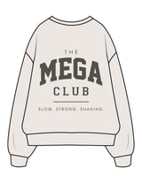 The Mens Crewneck - Bone - Karve Lagree Fit - Left Chest Embroidered & Back Stacked Printed - Gray