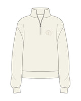 The Mens 1/4 Zip - Off White - Fase Lagree - Left Chest - Embroidered - Tone on Tone