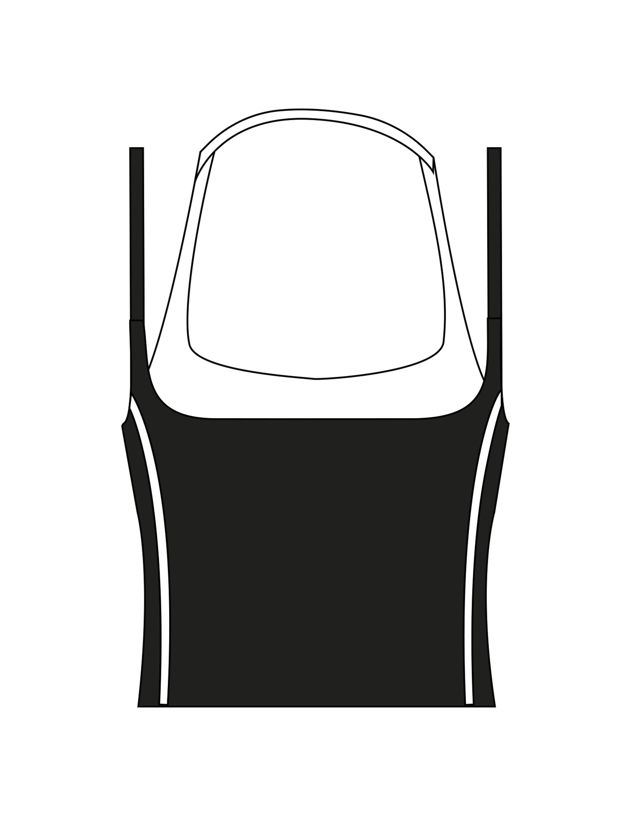 The Piped Tank - Black - RECHARGED PILATES - Center Chest - Printed - White