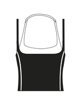 The Piped Tank - Black - RECHARGED PILATES - Center Chest - Printed - White