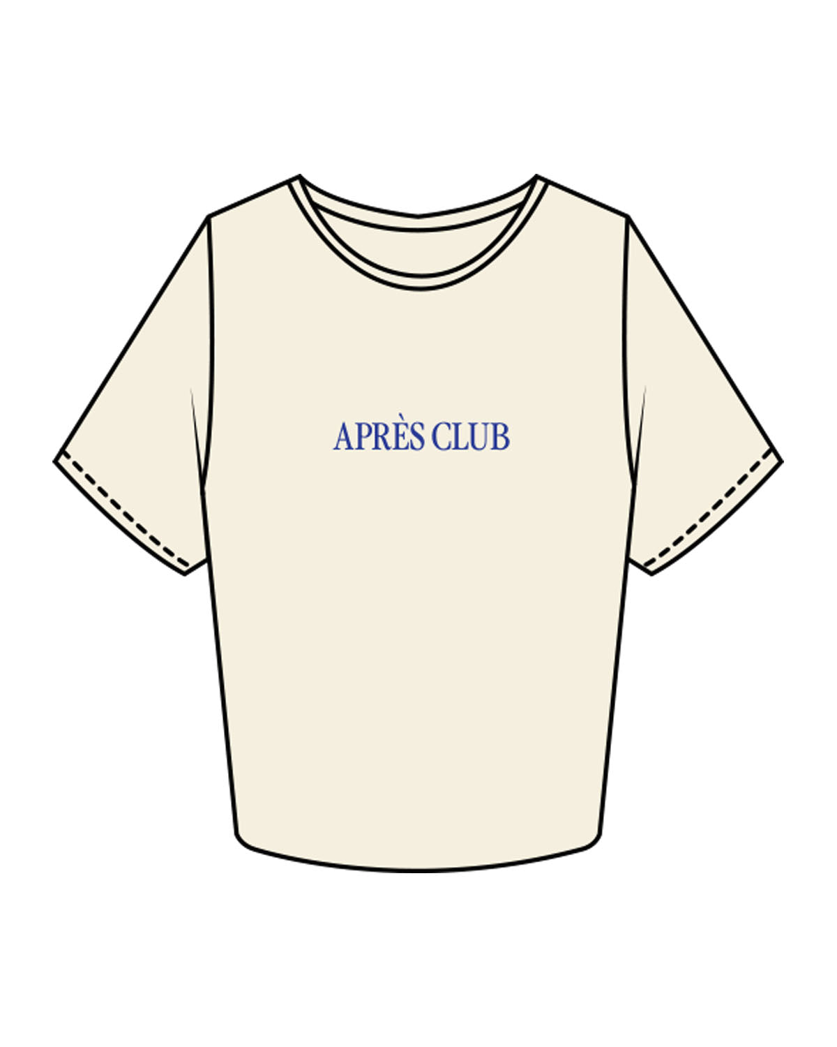 The Crop Tee - Butter - Lagree Tahoe - Center Chest & Back Image - Printed - Full Color