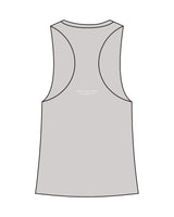 The Womens Full Length Tank - Light Gray - Core Evolution - Center Chest & Center Back - White