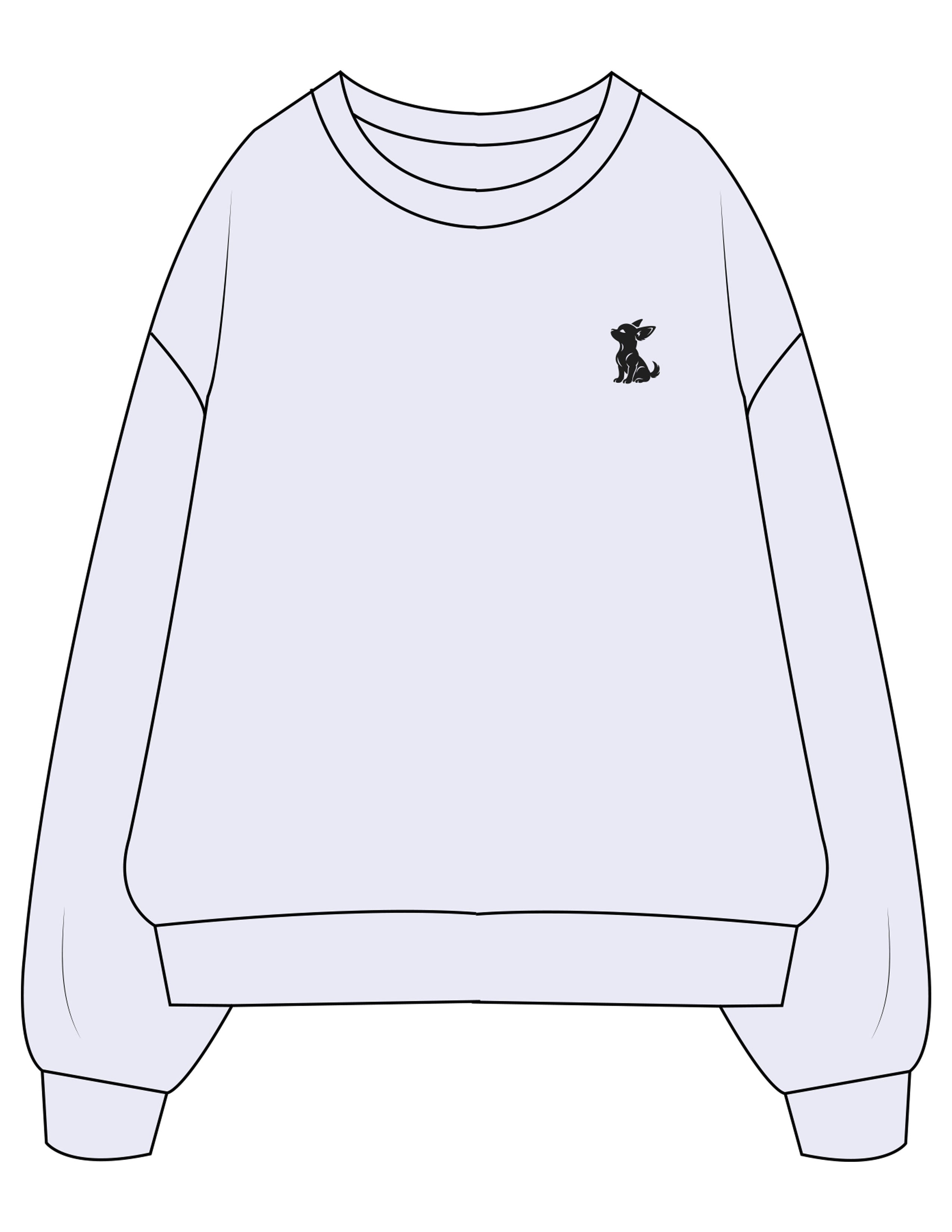 The Mens Crewneck - White Heather - Mind Muscle - Left Chest & Center Back - Printed - Full Color