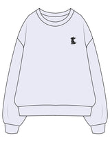 The Mens Crewneck - White Heather - Mind Muscle - Left Chest & Center Back - Printed - Full Color