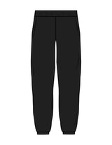 The Womens Sweatpants - Black - Komo Studio - Back Pocket - Printed - Off White