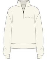 The Womens 1/4 Zip - Off White - SWS - Left Chest - Embroidered - Tone on Tone
