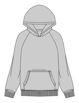 The Womens Hoodie - Storm - enCore Pilates - Upper Pocket - EMB - Gray