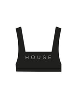 The Box Cut Bra - Black - HiLo - Chest & Back Center - White