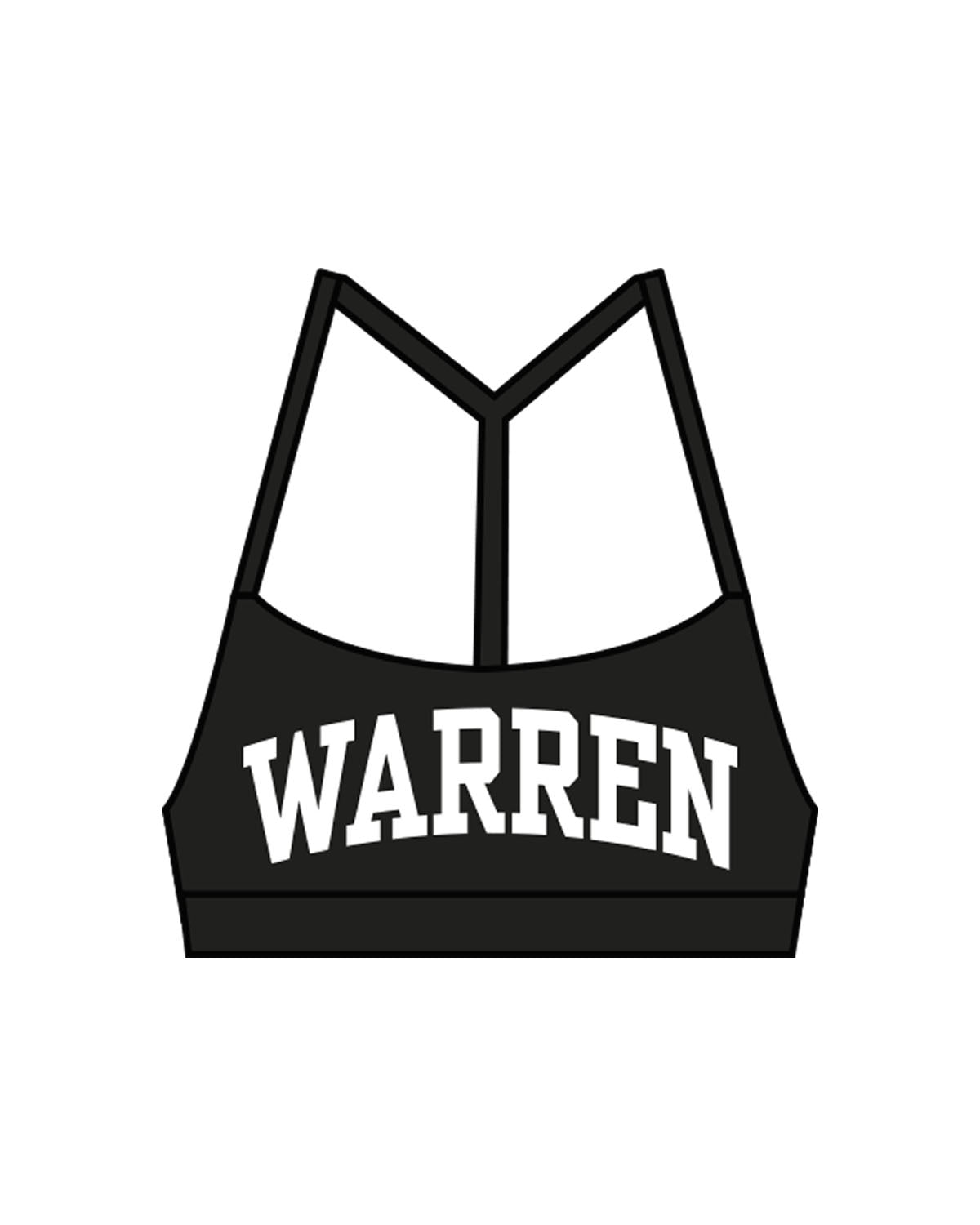 The Basic Bra - Black - Warren - Center Chest - Printed - White
