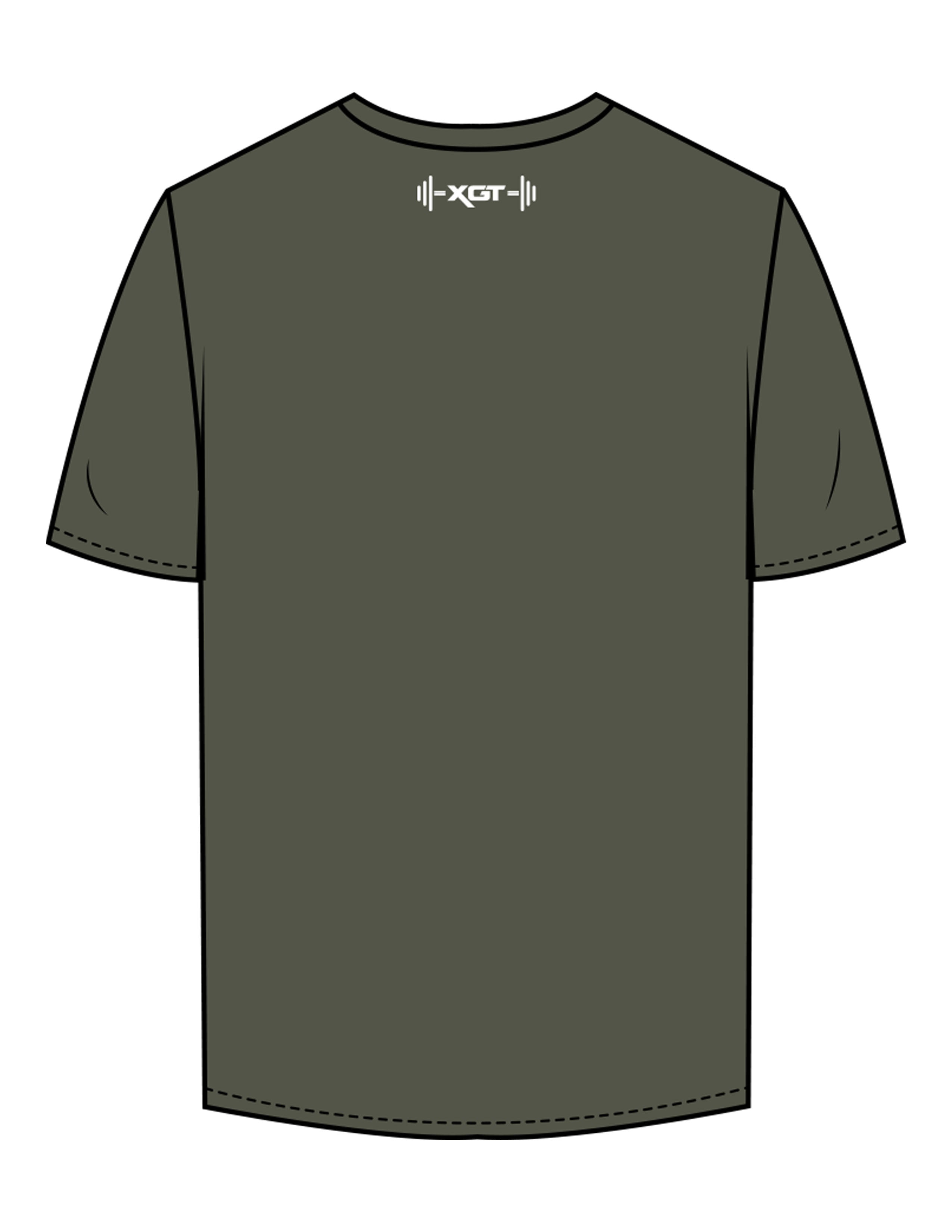 The Mens Tee - Cypress - XGT Fitness - Center Chest & Back Neckline - Printed - White