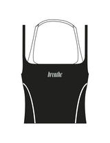 The Piped Tank - Black - RECHARGED PILATES - Center Chest - Printed - White