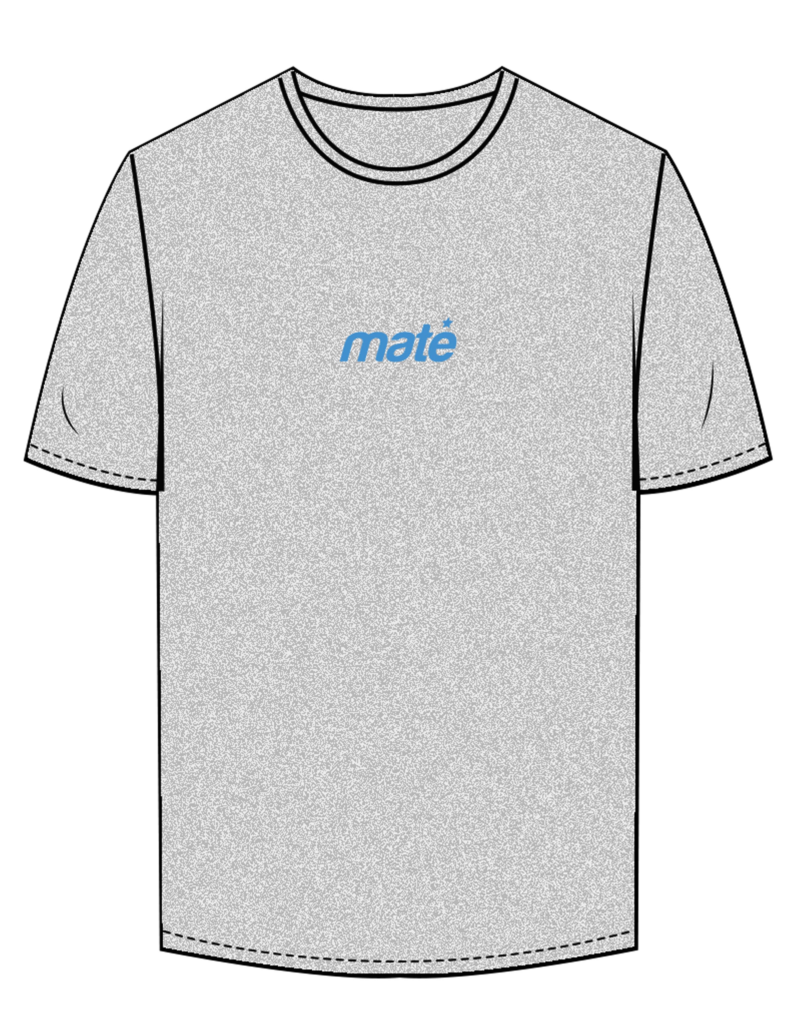 The Mens Tee - Heather - Training Mate - Center Chest - Printed - Blue