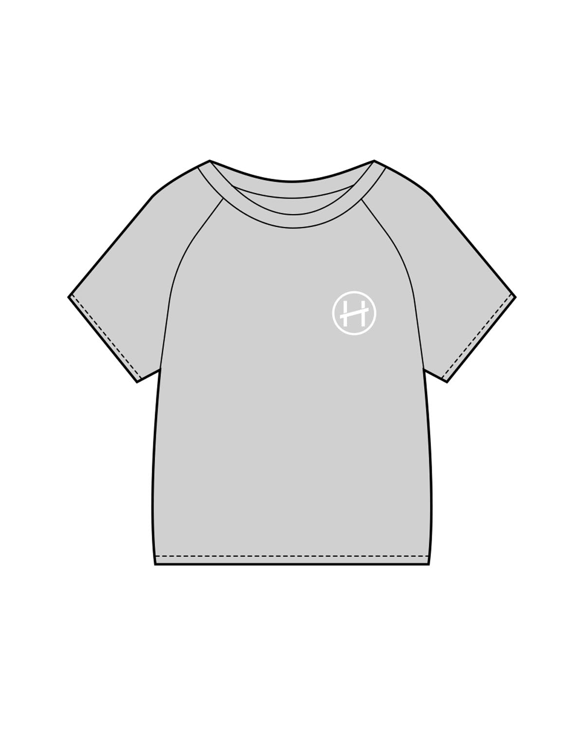 The Kids Tee - Heather - Hughes Residential - Left Chest & Center Back Stacked - Full Color Printed