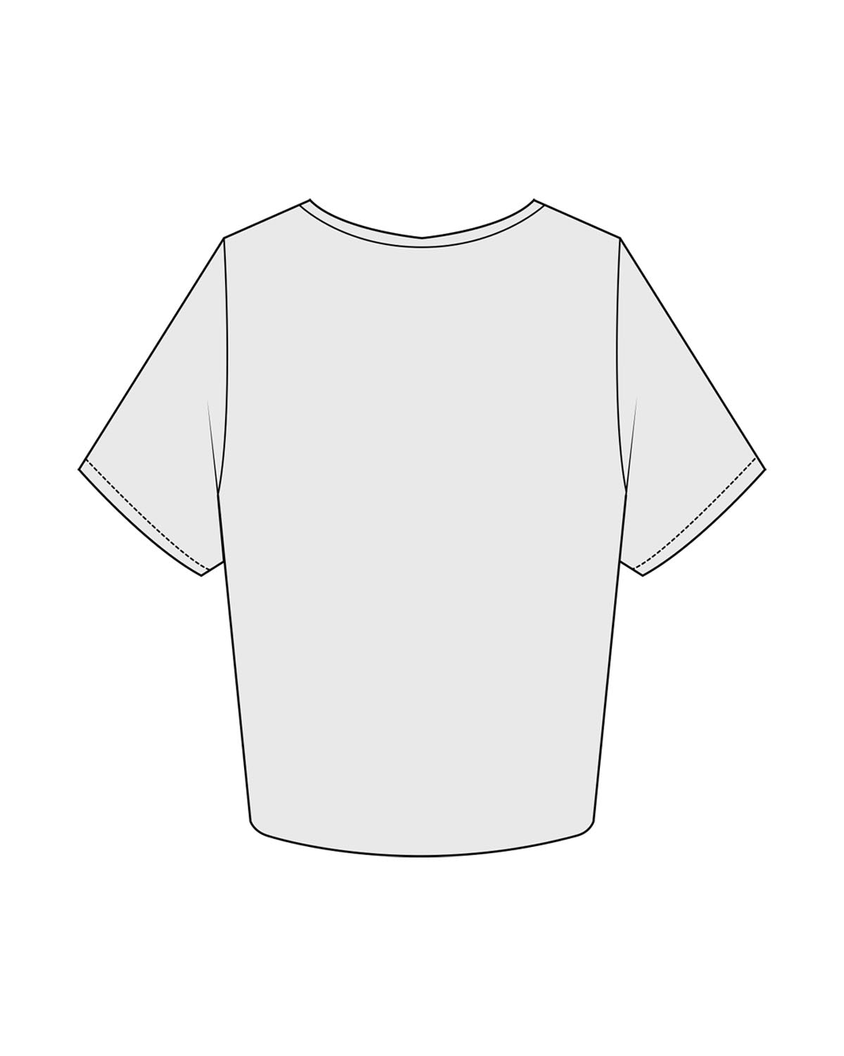The Crop Tee - Off White - Wellth Society - Center Chest Stacked - Printed - Black