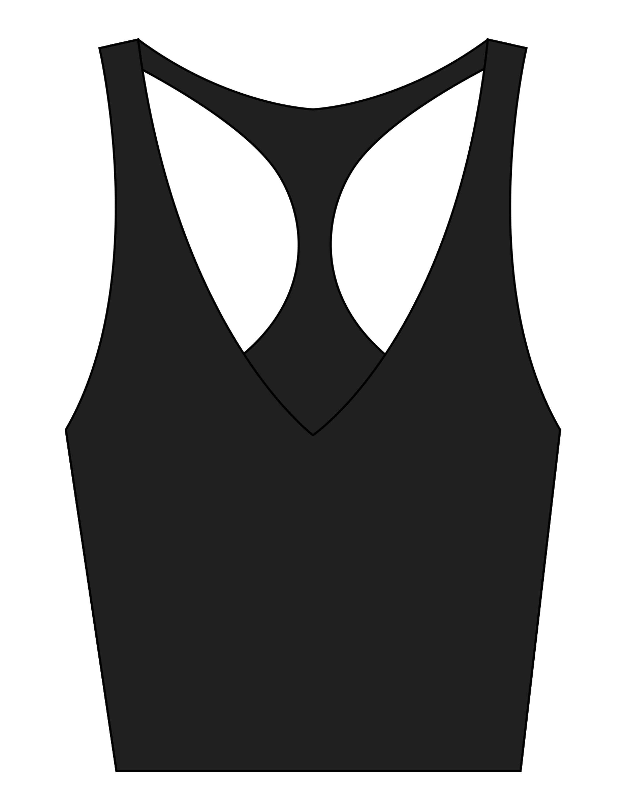 The Racer Tank - Black - Sculpted By Lagree - Center Back - Printed - White
