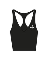 The Racer Tank - Black - Sweat Circuit - Left Chest - Back Vertical - White Printed