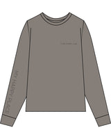 The Womens Heavyweight Long Sleeve - Washed Gray - Core Lab - Left Chest & Right Sleeve - Tone on Tone