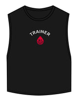 The Crop Muscle Tank - Black - Rumble Trainer - Center Chest - Printed - Full Color