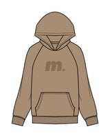 The Mens Hoodie - Sand - Motivate Movement - Center Chest "M" & Back Stacked - Printed - Tone on Tone