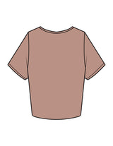The Crop Tee - Clay - Lagree Restoration - Left Chest Boxed - Printed - White