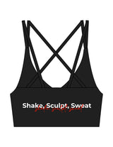 The Strappy Bra - Black - Sculpted By Lagree - Left Chest & Center Back - Printed - Full Color