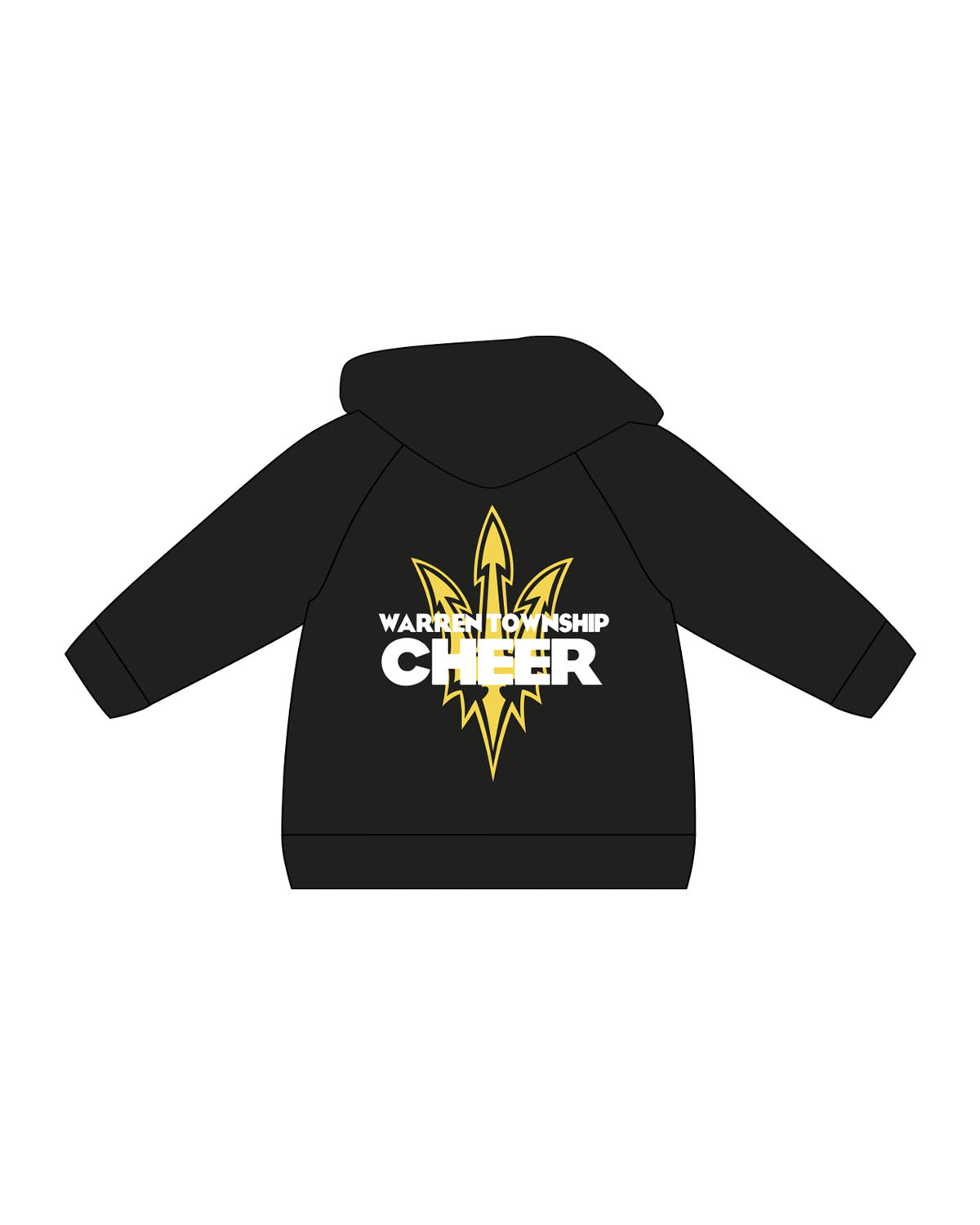 The Kids Hoodie - Black - Warren - Left Chest Overlayed & Center Back Overlayed - Printed - Full Color