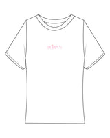 The Baby Tee - White - Poppys Pilates - Center Chest - Printed - Full Color