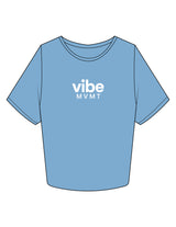 The Crop Tee - Carolina - Vibe MVMT - Center Chest Stacked - Printed - White