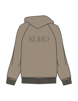 The Womens Heavyweight Hoodie - Eucalyptus - Komo Studio - Center Back - Printed - Tone on Tone