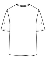 The Womens Oversized Tee - White - enCore Pilates - Center Chest Stacked - Printed - Black