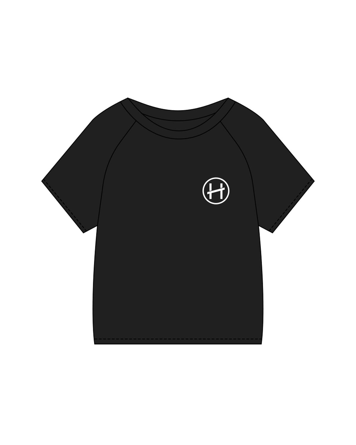 The Kids Tee - Black - Hughes Residential - Left Chest & Center Back Stacked - Full Color Printed
