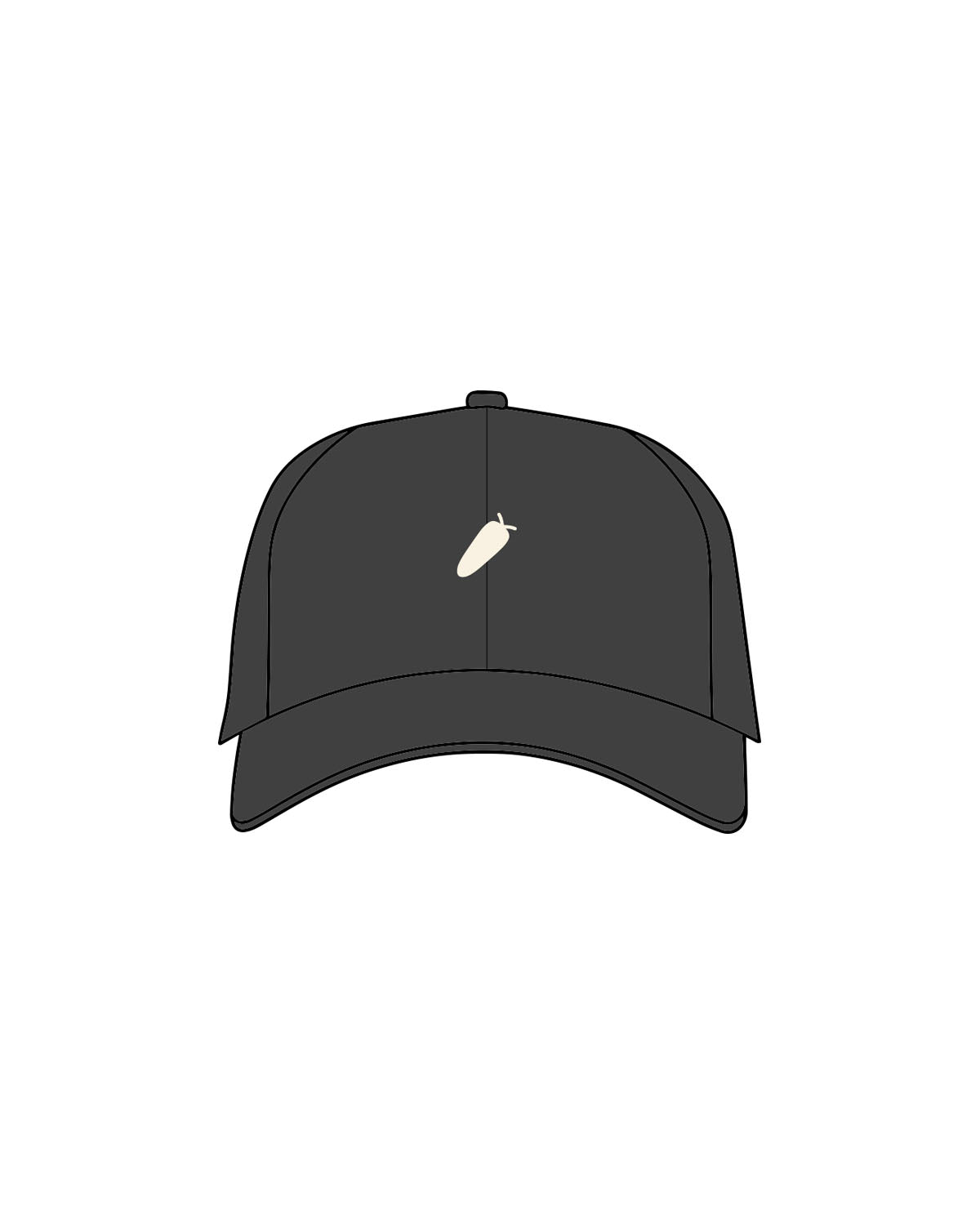 The Dad Hat - Charcoal - BlueCarrot - Center Crown - Embroidered - Off White