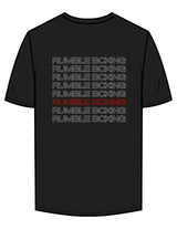 The Mens Tee - Black - Rumble Core - Left Chest & Back Stacked - Printed - Red