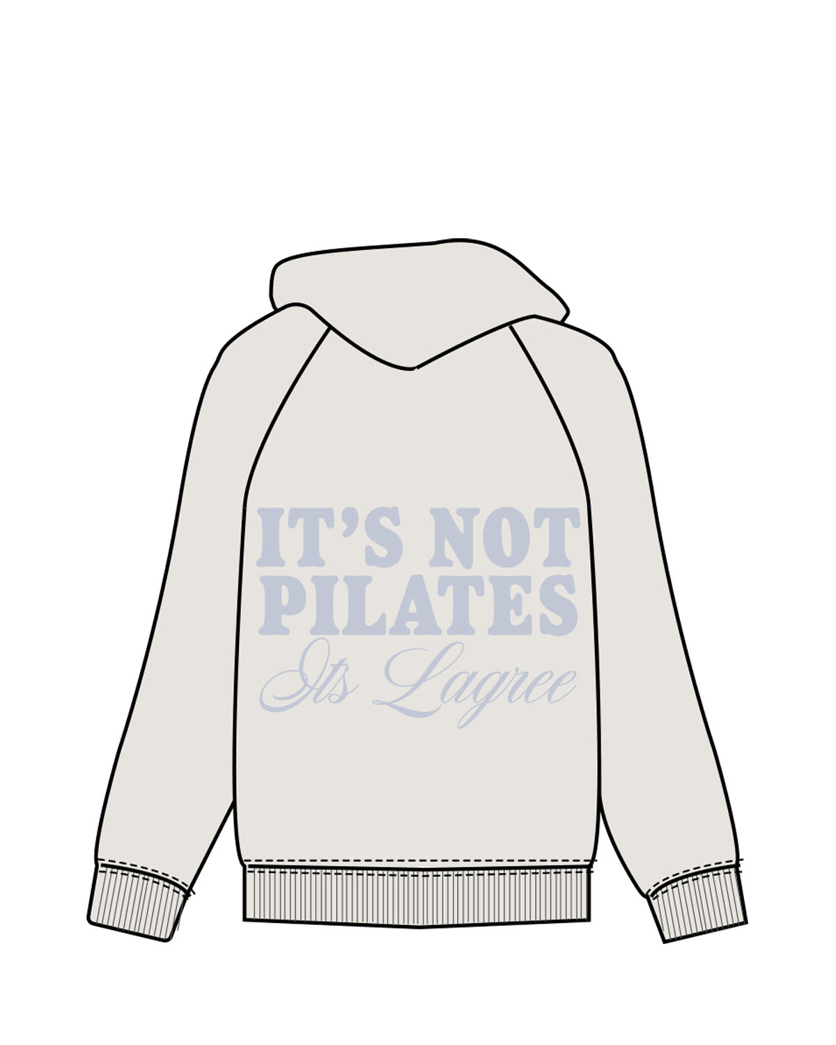 The Mens Hoodie - Washed Bone - Studio Novo - Left Chest & Back Stacked - Powder