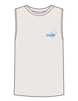 The Mens Tank - Bone - Training Mate - Left Chest - Printed - Blue