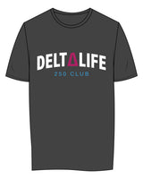 The Womens Tee - Charcoal - Delta Fitness - Center Chest - 250 Club - Full Color