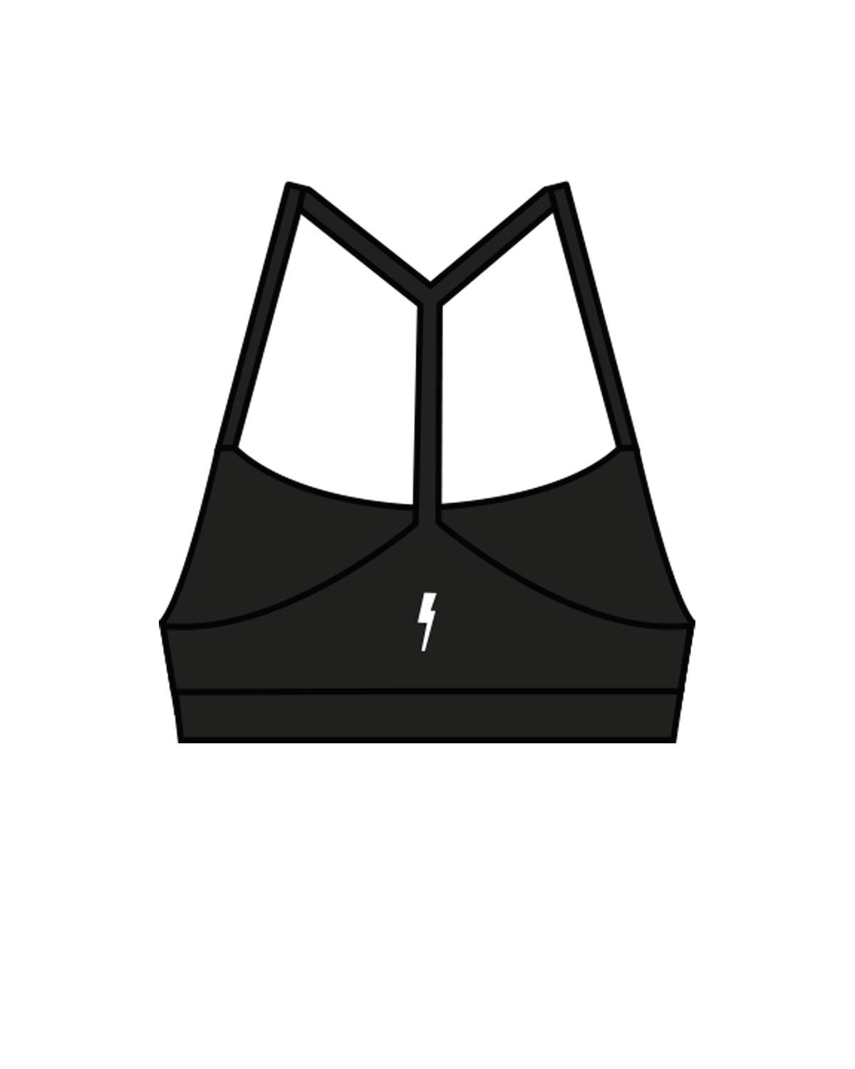 The Basic Bra - Black  - TCB Lifestyle - Back Center - White