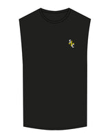 The Muscle Tank - Black - Sweat Circuit - Left Chest - Back Vertical - Full Color