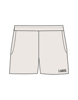The Womens Sweat Shorts - Bone - Studio 205 - Left Leg - Printed - Black
