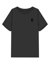 The Mens Heavyweight Tee - Washed Black - Mind Muscle - Left Chest & Center Back - Printed - Full Color