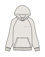 The Mens Hoodie - Washed Bone - Studio Novo - Left Chest & Back Stacked - Powder