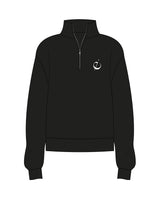 The Womens 1/4 Zip - Black - Eleve - Left Chest - White