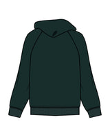 The Mens Hoodie - Pine Green - BlueCarrot - Left Chest & Hoodie - Printed - Tone on Tone