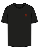 The Mens Tee - Black - Rumble Core - Left Chest & Back Stacked - Printed - Red